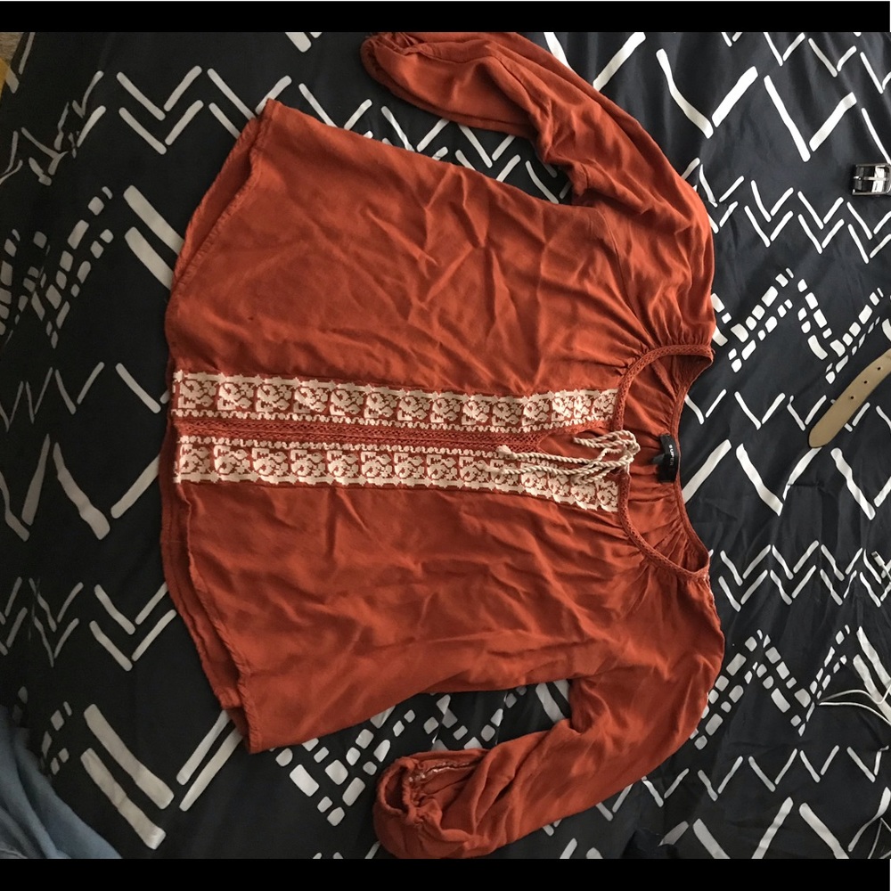 Boho orange blouse